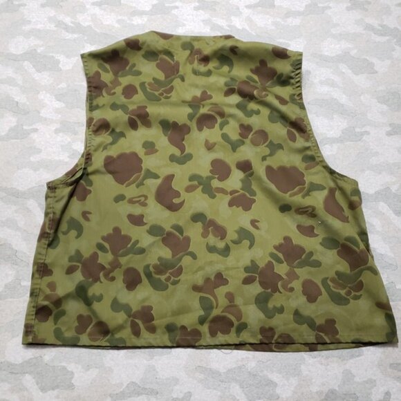 Vintage Penneys Foremost Hunting Clothing Vest Mens XL Green Camo Zip - Picture 6 of 10